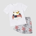 thumbnail image 6 of mgoYE Girls Boys American Flag Outfit Set 4th of July Shorts Set Patriotic Shorts Sleeve Shorts Set USA Flag Stripe Star Summer Blouse Shorts Set 250th Anniversary USA Clothing Girls, 6 of 7
