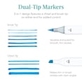 thumbnail image 3 of Best Choice Products Set of 228 Alcohol-Based Markers, Dual-Tipped Pens w/ Brush & Chisel Tip, Carrying Case - Blue, 3 of 7