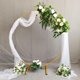 thumbnail image 1 of Enrejados de de metal Enrejado de plantas trepadoras M de flores Soporte de M de para césped Boda Cumpleaños Baby 2cm Dorado Macarena arco de boda, 1 of 7