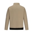 thumbnail image 4 of Blusa y camisa de manga larga con cuello alto para hombre, informal, de retazos, a la moda, de manga larga, con cuello alto y cremallera, para hombre, 4 of 5