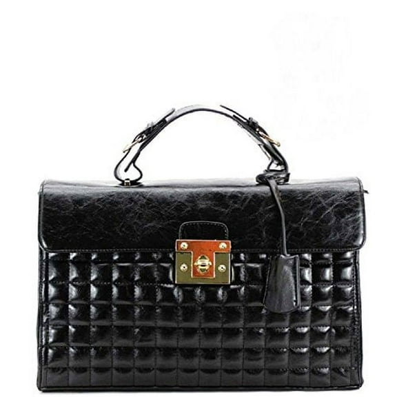 2Chique Boutique Women's Veronica Black Top Handle Bag