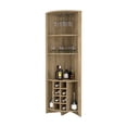 thumbnail image 4 of FM FURNITURE Bouvet Corner Bar Cabinet Macadamia (beige) Engineered Wood, 4 of 7