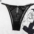 thumbnail image 4 of Women's Sheer Lace Underwear Panties Mesh Lightweight Valentine's Day Casual Underpants Briefs High Waisted Seamless Underwear for Women Black S, 4 of 4