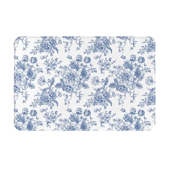 Logiee Rose Flowers Print Welcome Mats for Entryway,Door Mat for Front Door,Entry Mat,Doormat for Garden, Garage, Patio, Home, Porch Decor