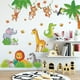 thumbnail image 4 of Pegatinas de pared de animales de la selva, calcomanías de pared, jirafa, elefante, mono, decoración de pared, habitación de niños, guardería, sala de estar, 4 of 5