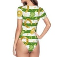 thumbnail image 4 of Easygdp Watercolor St Patrick Day Women'S Waist-Cinching Short-Sleeved Onesie, Olastic Onesiet,Snaps At Bottom,Easy To Put On And Take Off - Small, 4 of 9