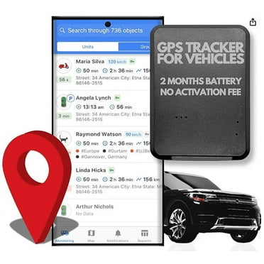 Hidden Magnetic Portable GPS Tracker for Vehicles – 2-7 Month Long Battery Life – Real-Time LTE Car Tracking Device, Waterproof Ready-to-Use GPS Tracker with Theft Alert