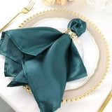 Efavormart 20"x20" Peacock Teal Wholesale SATIN Linen Napkins For ...