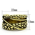 thumbnail image 2 of Luxe Jewelry Designs Women's Ion Plated Animal Print Design Gold Stainless Steel Ring - Size 6 (Pack, 2 of 4