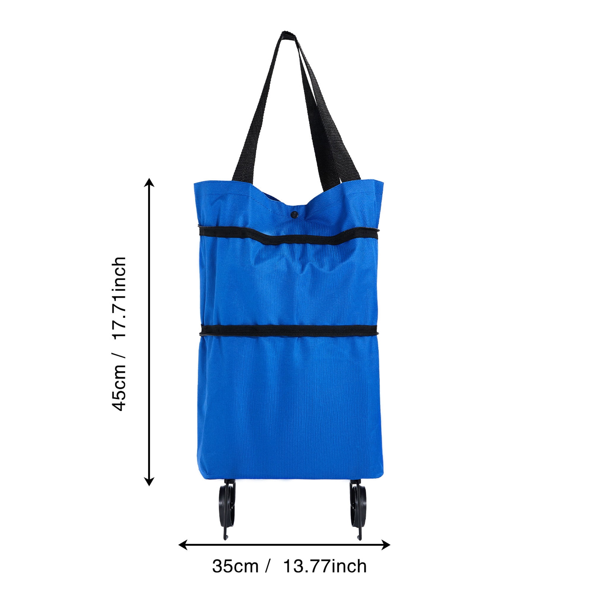 in Foldable Shopping Cart, Large Two-Stage Zipper Trolley Bag