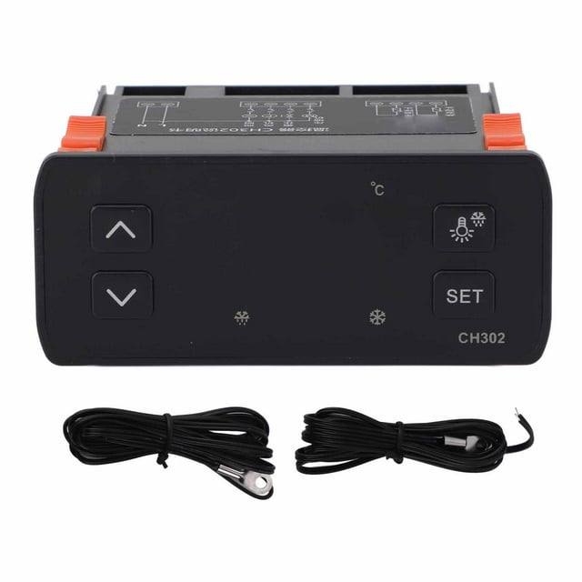 Controlador de temperatura Ticfox KWS-CH302 Inteligente Alarma Descongelación Refrigeración con Sensor Dual AC110 AC220V