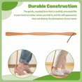 thumbnail image 5 of Long Shoehorn That Does Not Bend the Waist Wooden Shoehorn Bella Long 75cm Wood Fashionable Wood Gra, 5 of 5