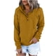thumbnail image 1 of ICHUANYI Clearance Women's Hooded Color Long-sleeved Sweatshirt Casual Blouse Pullover Tops(Gold, L) ICHUANYI WER2023081012119, 1 of 5