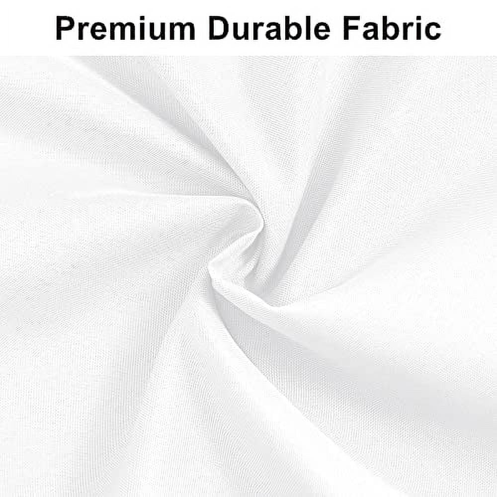DWCN 100% Short Blackout Curtains 2 Panels Room Darkening Noise Reducing 2 Thick Layers Window Treatment Sound Proof Draperies for Living Room and Bedroom (White,42"W x 45"L)