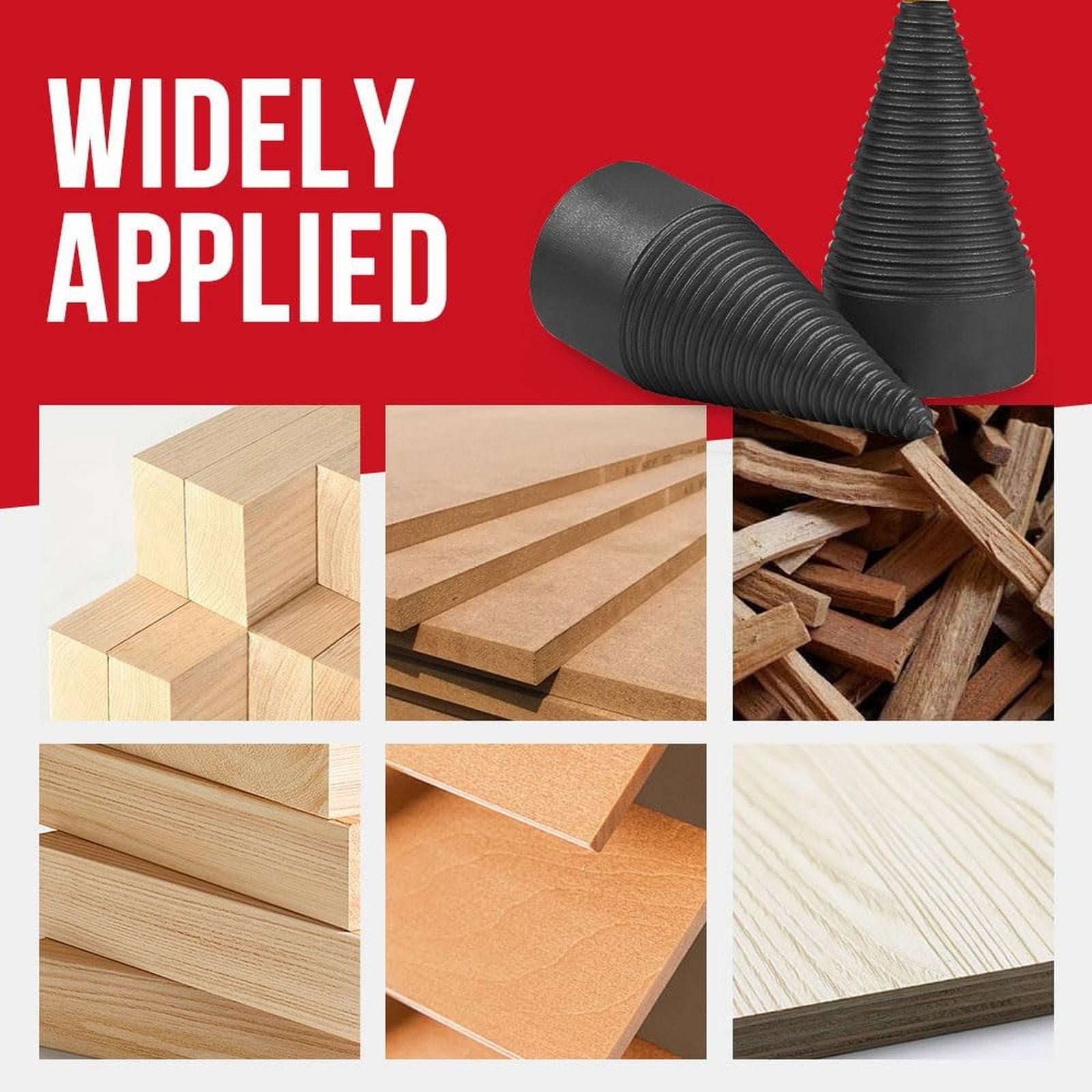 Clearance Sale!Firewood Drill Bit Set With 4 Handles Detachable Fire Wood Splitter Drill Bit Tool 42Mm / 32Mm Wood Log Splitter Drill Bit Wood Splitting Drill Bit For Drill Machine, Hardware Drill Bi