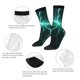 thumbnail image 4 of Fotbe Green Lightning Flash Calcetas Largas con Estampado para Hombre y Mujer – Calcetas de Compresión Transpirables y Elásticas, Viajar y Uso Diario Talla 5-11, 4 of 6