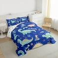thumbnail image 3 of Castle Fairy Kawaii Animal Dinosaur Bedding Comforter Set 2pcs for Kids Teens Boys Girls,Cartoon Wildlife Dino Twin Comforter Sets Microfiber,Cute Rainbow Breathable Bedding Set, 3 of 8