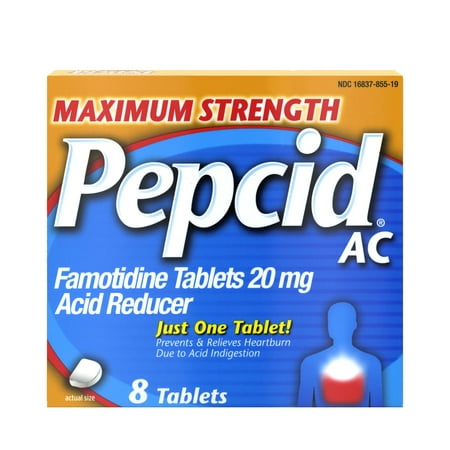 Pepcid AC Maximum Strength for Heartburn Prevention & Relief, 8 (Best Over The Counter Heartburn Prevention)