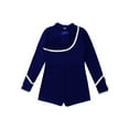 thumbnail image 4 of iiniim Girls Long Sleeve Unitard Biketard Jumpsuit Athletic Dance Gymnastic Leotard Bodysuit Navy Blue 10, 4 of 7