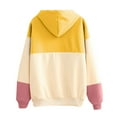 thumbnail image 4 of XINXIAOO Womens Hoodies Long Sleeve Hoodie Womens Pullover Oversized Hoodie for Women Yellow Sweatshirt Women Cute Winter Outfits for Women Trending Fashion, 4 of 4