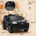 thumbnail image 2 of UBesGoo Licensed Lexus 24V Powered Ride on Car Toy for Kids, Electric Car with Remote Control, LED Lights, Bluetooth, Age 3+, Black, 2 of 8