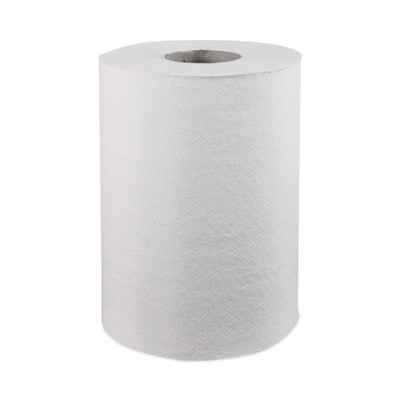 Windsoft Hardwound Roll Towels, 1-Ply, 8" x 350 ft, White, 12 Rolls/Carton