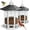 Black, variant on Retro Pagoda Hanging Bird Feeders – Fun Installation, Outdoor Use, Attracts Wild Birds: Chickadees, Goldfinches, Cardinals, Finches, Sparrows
