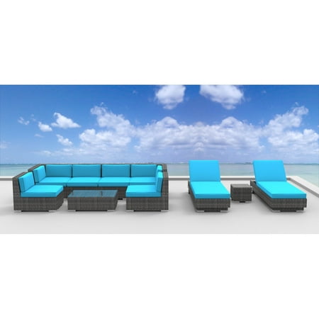 Ibiza 10 Piece Outdoor Wicker Patio Furniture Set Walmart Com