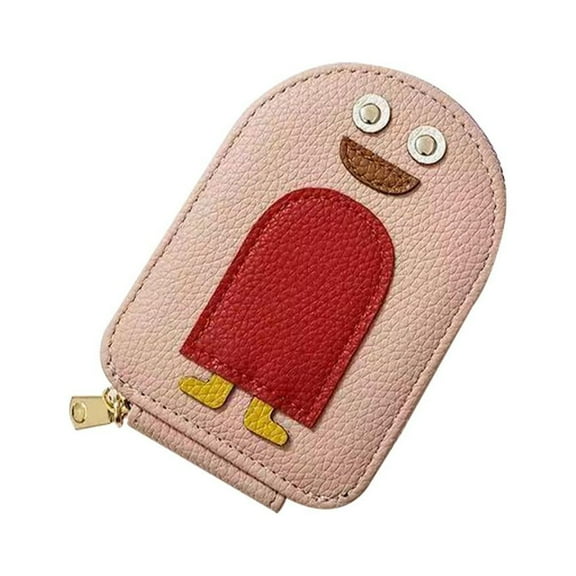 Cute Penguins PU Credit Card Coin Wallet, Women's Leather Credit Card Holder H7Q7