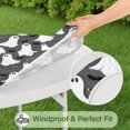 thumbnail image 5 of Halloween Ghosts Bats and Eyes Round Fitted Tablecloth with Elastic Edge,Dining Table Cover Waterproof,Outdoor Round Tablecloth for Camping,Dining,Indoor and Outdoor, 5 of 7