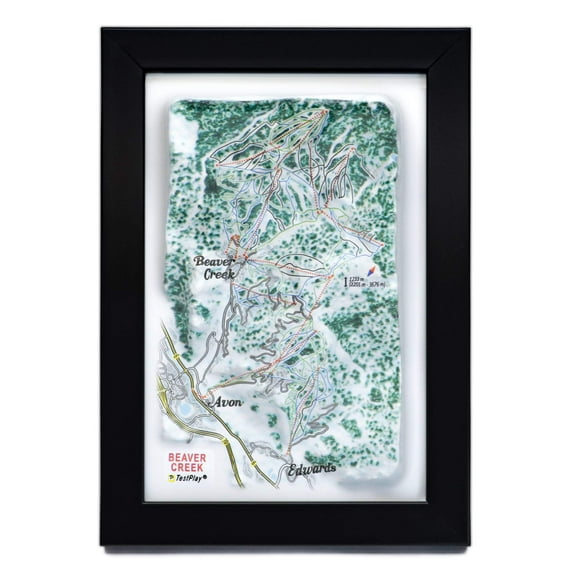 Beaver Creek Ski Resort 3D Raised Relief Map