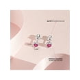thumbnail image 5 of CZ Heart Solitaire Simulated Ruby Earrings Screw Back - Sterling Silver, 5 of 8