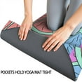 thumbnail image 3 of Pink Blue Lemon Fruit Slices Hot Yoga Mat Towel Non Slip for Hot Yoga - Quick-Drying Yoga Mat Cover with 4 Corner Pockets with Travel Bag - Hot Yoga Towel Non Slip Grip Moisture Wicking Sweat 70"x26", 3 of 6