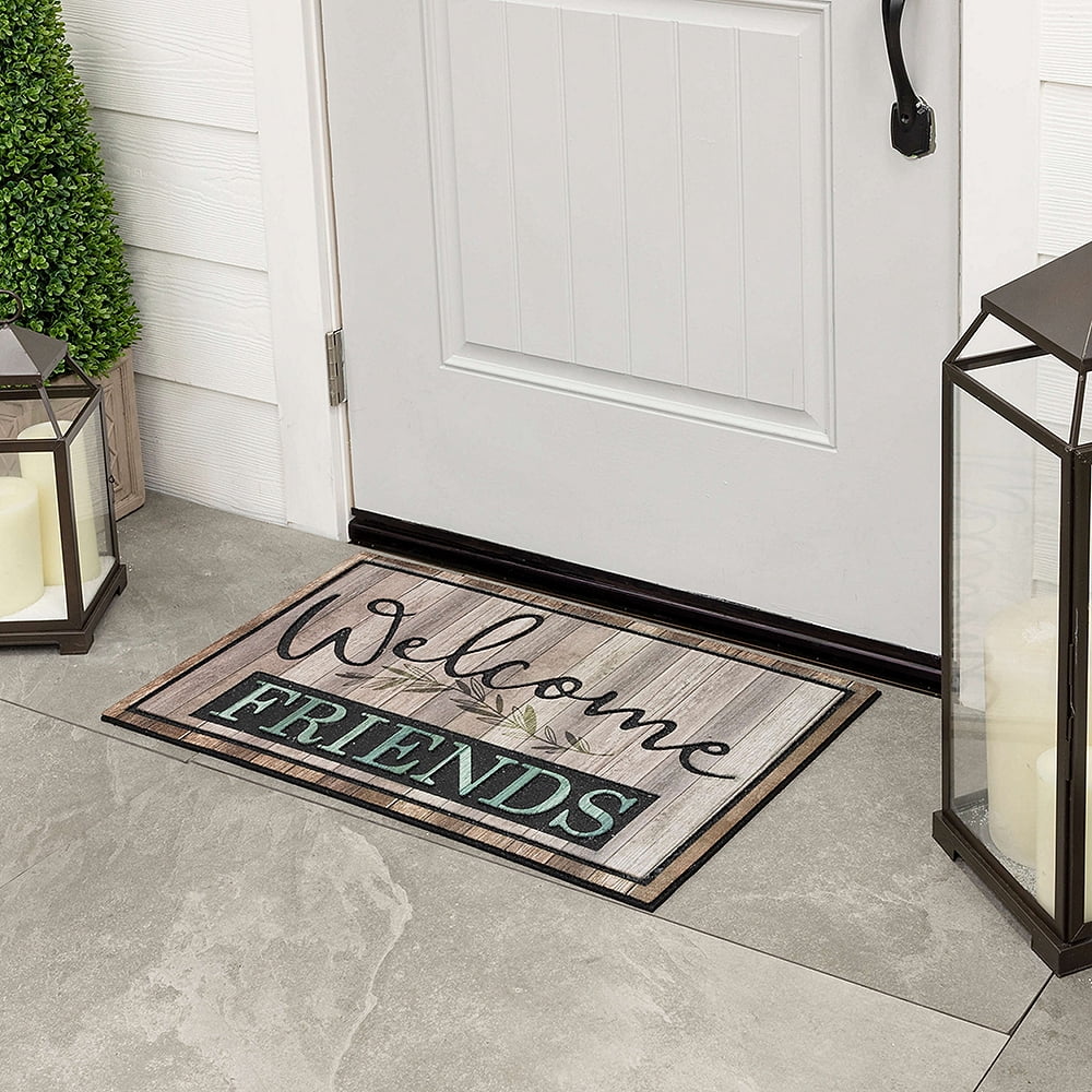Mohawk Home Farmhouse Friends Outdoor Polyester Door Mat, Multi, 1' 6" X 2' 6"