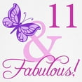 thumbnail image 3 of CafePress - Fabulous 11Th Birthday For Girls Kids Light T Shir - Light T-Shirt Kids XS-XL, 3 of 4