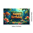 thumbnail image 7 of LUUFILx Dinosaur Jungle Happy Birthday Backdrop Banner Photography Props Birthday Party Decorations Event Background for Kids Celebration Decors, 7 of 7