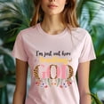 thumbnail image 5 of Trusting God Christian Graphic T-Shirt with Leopard Print Letters, Black, Size 3XL, 5 of 6