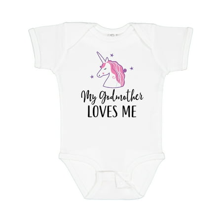 

Inktastic My Godmother Loves Me Unicorn Gift Baby Girl Bodysuit