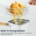 thumbnail image 4 of Deep Fryer Pot Stainless Steel Frying Pan with Basket and Handle Portable Square Deep Frying Pan with Lid Multifunctional Deep Fryer for Frying Fish Chicken and Fries, 4 of 8