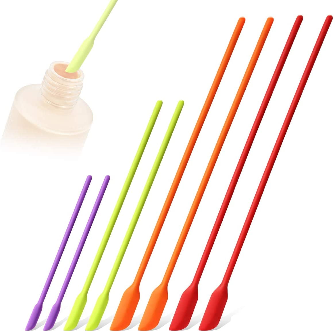 AURORA TRADE Mini Spatula Set, 8PCS Small Spatula Makeup Spatula Tool Heat Resistant Easily