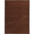 thumbnail image 2 of Unique Loom 3126287 7 x 10 ft. Solid Shag Rectangular Rug, Chocolate Brown, 2 of 2