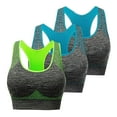thumbnail image 1 of Timegard 3pc Racerback Bras for Women Sports Bras Low Impact Wireless High Support Breathable Workout Bras, 1 of 6