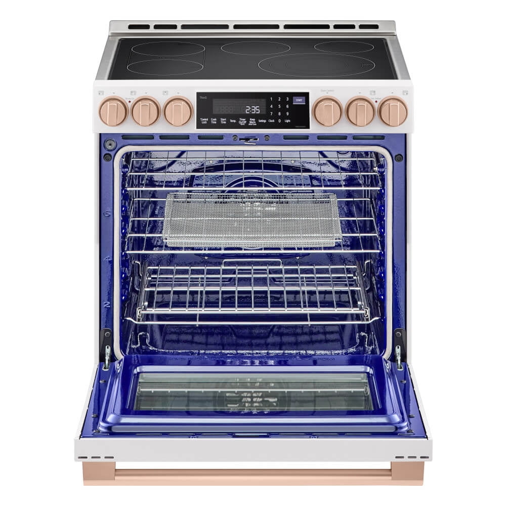 LG Studio LSES6338N 30 inch 6.3 Cu. Ft. Essence White Slide-In Electric Range