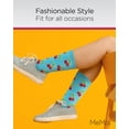 thumbnail image 5 of MeMoi Cherries Bamboo Blend Crew Socks - Womens - Female, 9-11, Turquoise, 5 of 8