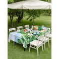 thumbnail image 3 of St Patrick's Day Outdoor Tablecloth - 60x120 Inch Rectangle Dining Table Cover, Green Gnomes Shamrock Cloud Plants Rainbow Waterproof Outdoor Table Cloth with Umbrella Hole & Zipper for Picnic/Patio, 3 of 7