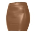 thumbnail image 2 of J. METHOD Women's Mini Skirt Stretch Knit Bodycon Slim Fit Pencil Solid Skirts Made in USA NEWSK09 Matt Camel M, 2 of 6