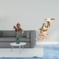 thumbnail image 2 of Figura de caballero acrílico, centro de mesa, escultura de resina, adorno impermeable, decoración para el hogar con bandeja para servir, regalo de esc, 2 of 8