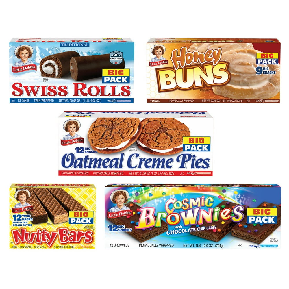 Little Debbie School Snacks Big Pack (5boxes) Honey Buns, Cosmic