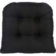 thumbnail image 3 of Klear Vu Gripper Overstuffed Universal Non-Slip Dining Chair Cushions for Kitchen Decor or Office Use, U-Shaped Skid-Proof Seat Pad, 15x15 Inches, 4 Count, Solid Black, 3 of 6