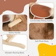 thumbnail image 5 of Qaba Kids Rocking Horse, Plush Toddler Rocker, Wooden Base Ride-On Toy with Handle Grip, Traditional Toy for Kids 36M+, Brown, 5 of 10